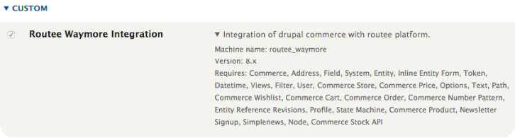 drupal routee waymore integration